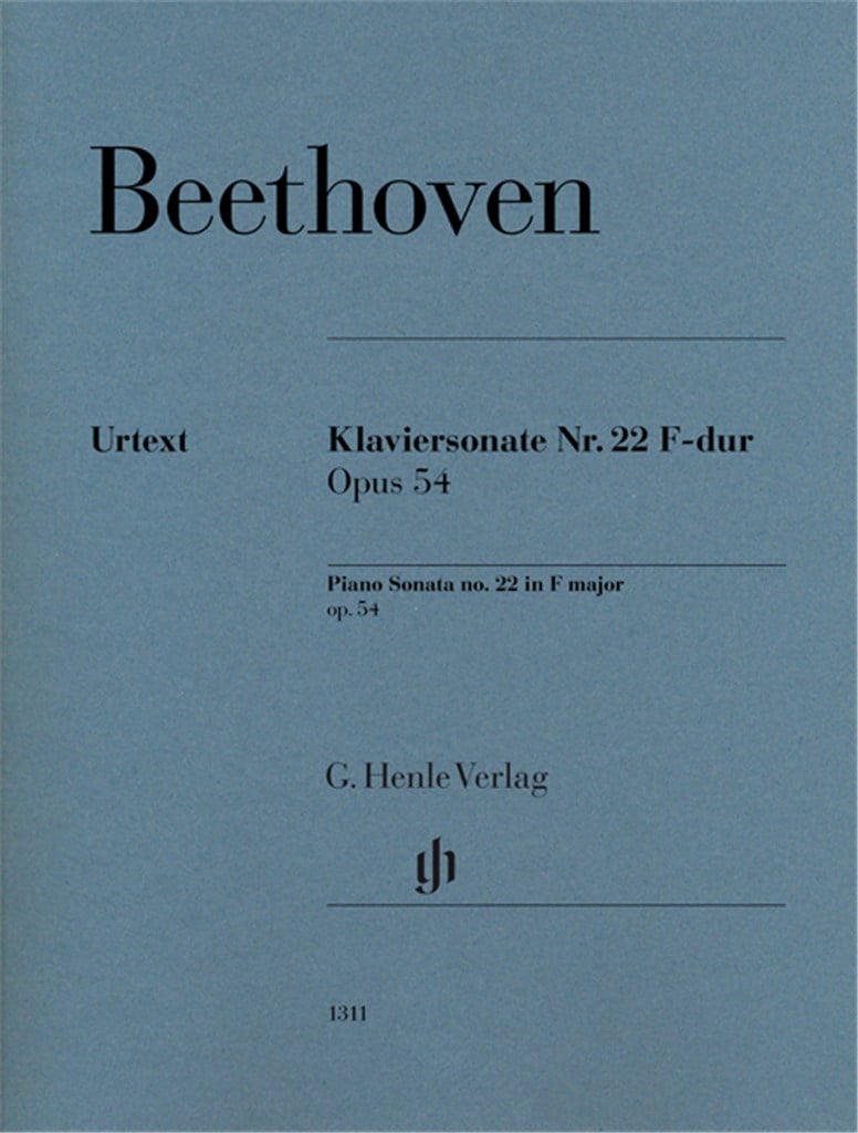 Piano Sonata no. 22 in F major op. 54